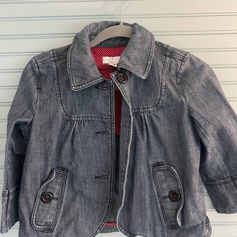 Loft Denim Jacket with Red Lining